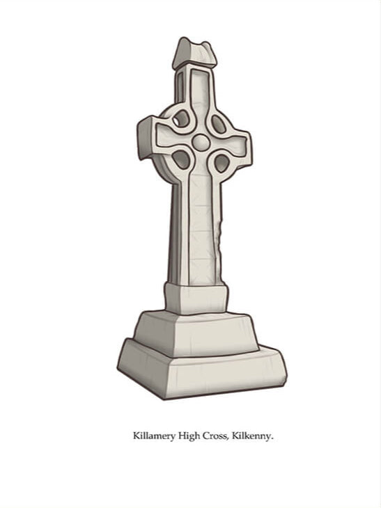 Killamery High Cross Postcard, Joe Hollingsworth & OystercatcherTF