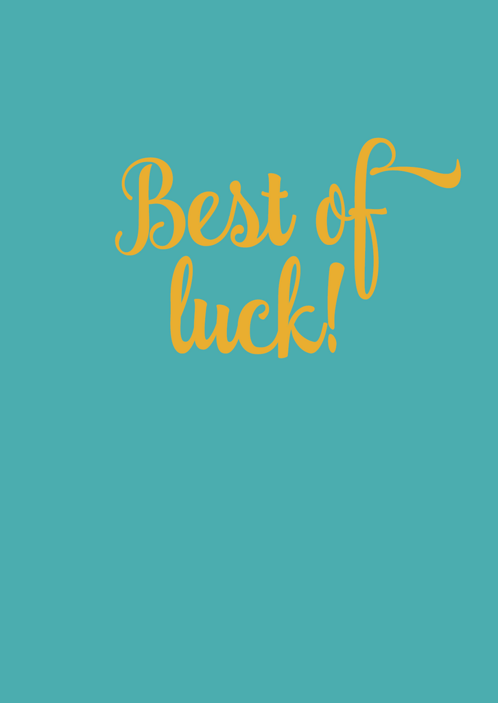 Best of Luck! Greeting Card - The Library Project