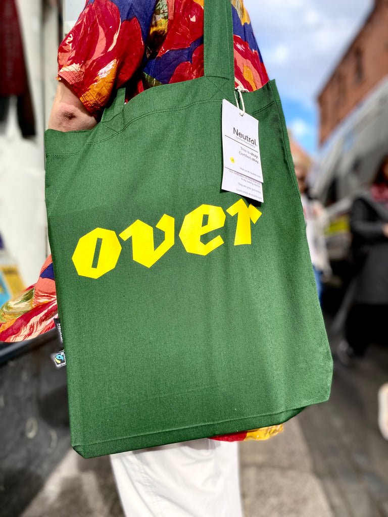 OVER Journal Green Tote Bag