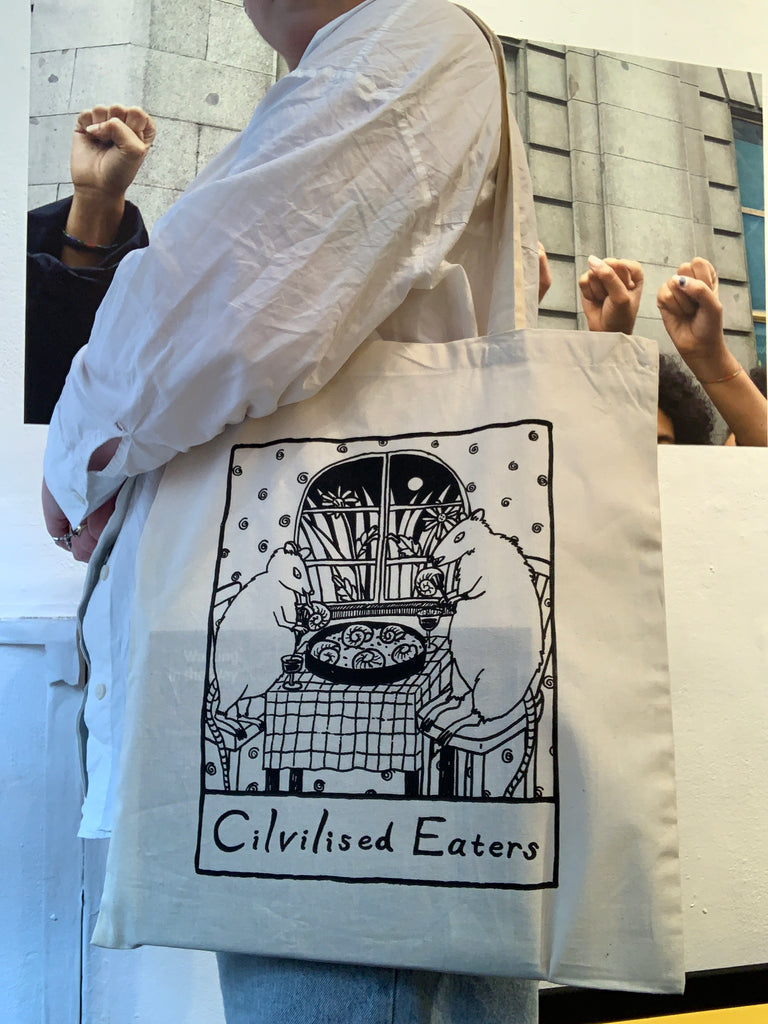 'Cilvilised Eaters' Tote Bag