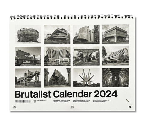 Brutalistischer Kalender 2024