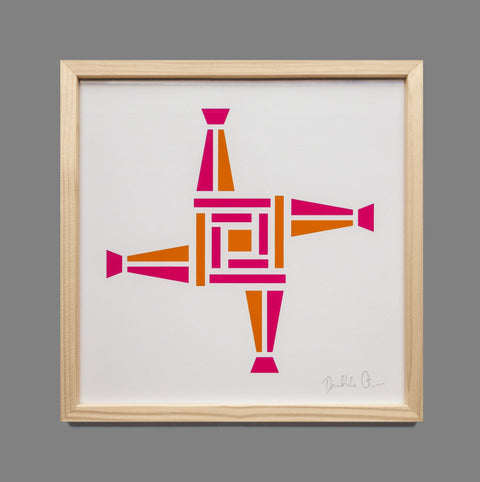 Dervla Clarke, Brigid’s Cross: Pink and Orange