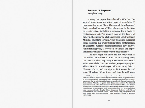 Disss-co (A Fragment), Douglas Crimp & Henrik Olesen