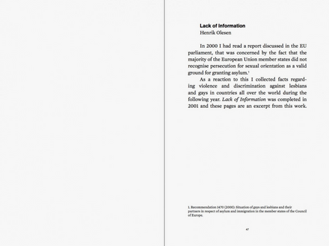 Disss-co (A Fragment), Douglas Crimp & Henrik Olesen