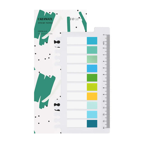 Ordinate Highlighter Stickers: Emerald Half Colour