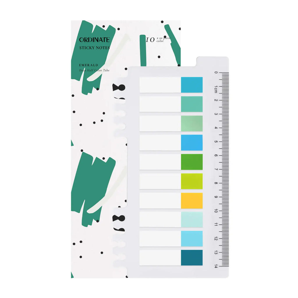 Ordinate Highlighter Stickers: Emerald Half Colour