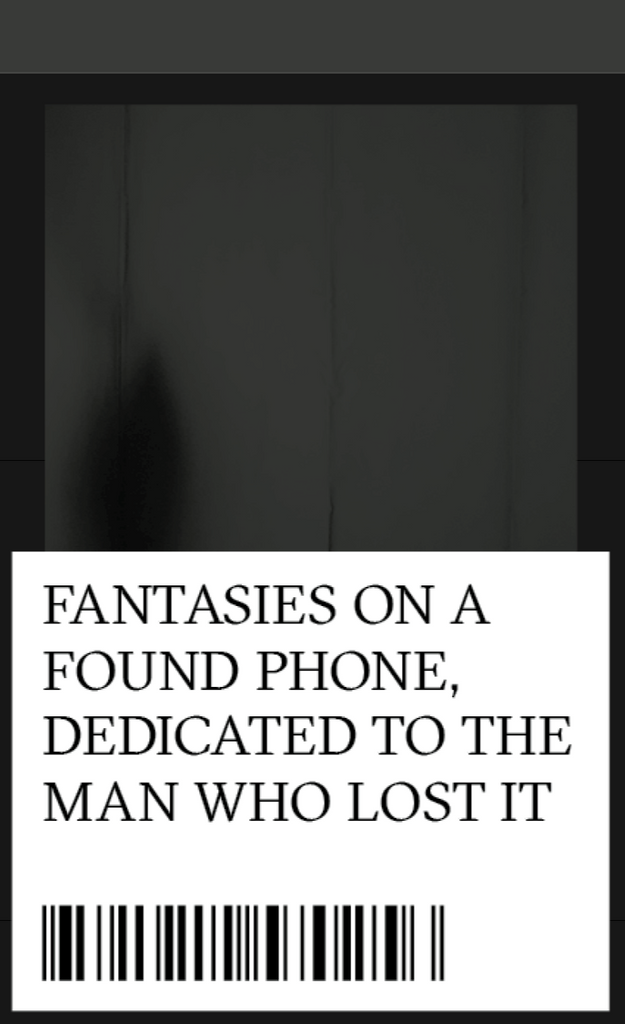 Fantasien über ein gefundenes Telefon, gewidmet dem Mann, der es verloren hat, Mahmoud Khaled 