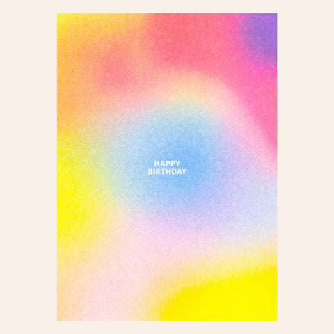Happy Birthday Riso Postcard
