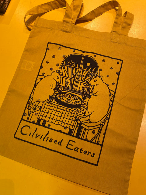 'Cilvilised Eaters' Tote Bag