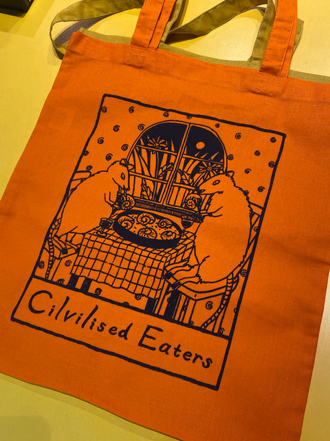'Cilvilised Eaters' Tote Bag