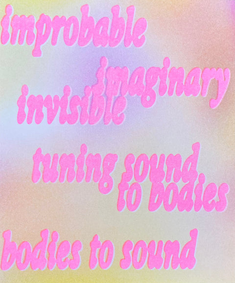 improbable, imaginary, invisible, tuning sound to bodies, bodies to sound, Karen Donnellan