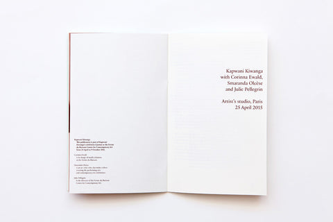 Digressions # 01, Kapwani Kiwanga, Julie Pellegrin and Valérie Cudel
