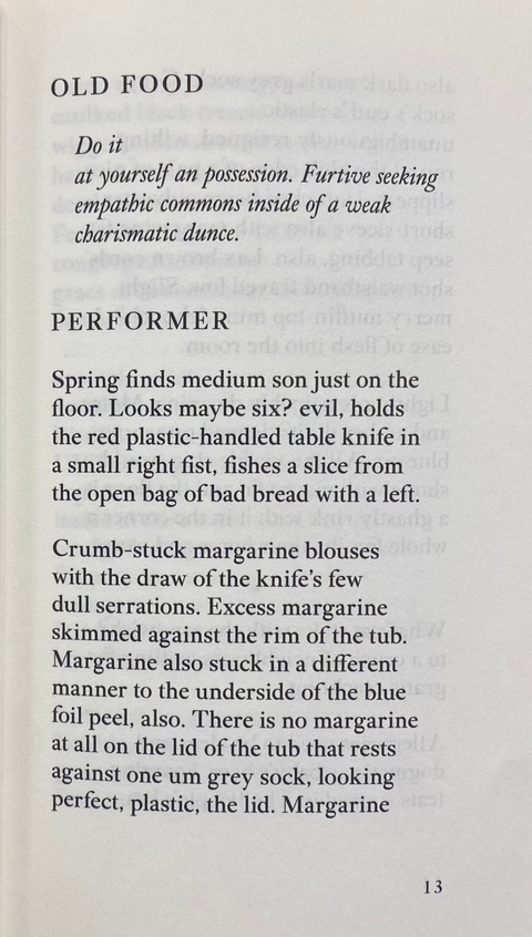 Old Food, Ed Atkins