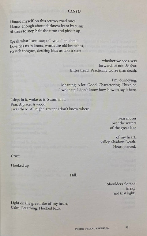 Poetry Ireland Review, núm. 144