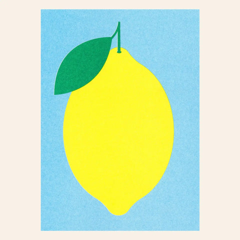 Lemon Art Print Riso Poster