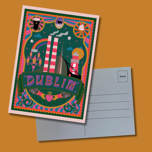 Magical Dublin postcard/print, Rukmini Kelkar