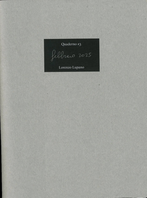 Quaderno #3 – febbraio 2025, Lorenzo Lupano
