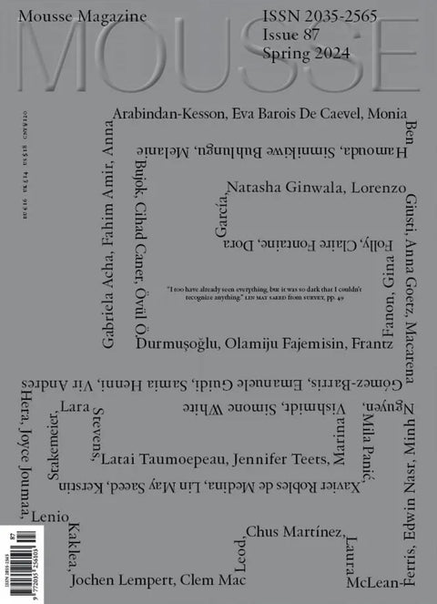 Mousse, Issue 87: Spring 2024