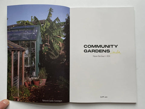 Nature Zine, Issue 1: Community Gardens, London