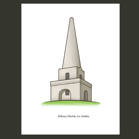 Targeta de felicitats Killiney Obelisk, Joe Hollingsworth & OystercatcherTF