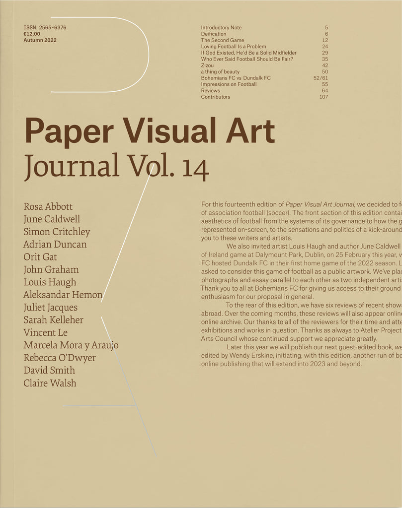Paper Visual Art Journal, Vol. 14, Nathan O’Donnell, Adrian Duncan, and Niamh Dunphy