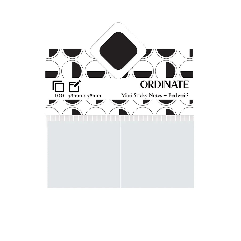 Ordinate Mini Sticky Notes - Pearl White
