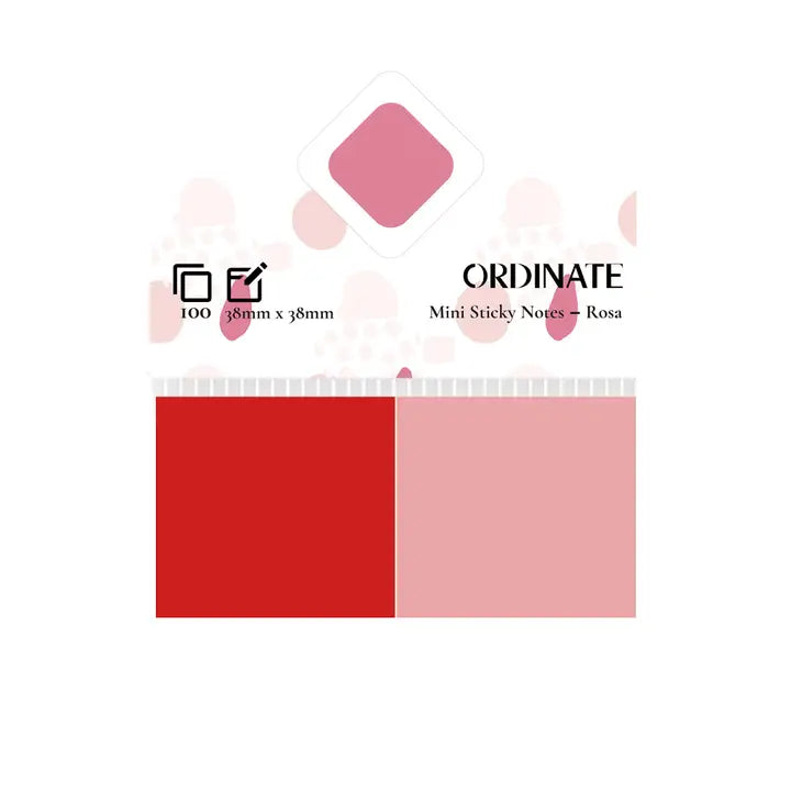 Ordinate Mini Sticky Notes - Pink