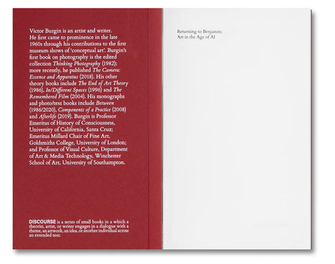 Returning to Benjamin II: Art in the Age of AI, Victor Burgin
