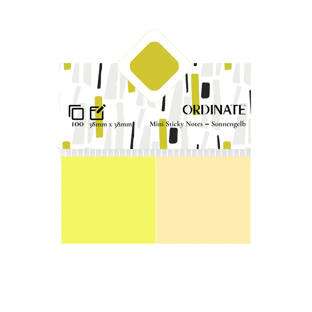 Ordinate Mini Sticky Notes - Sun Yellow