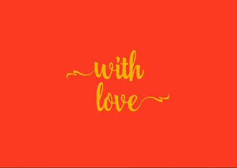 'With Love' Postcard