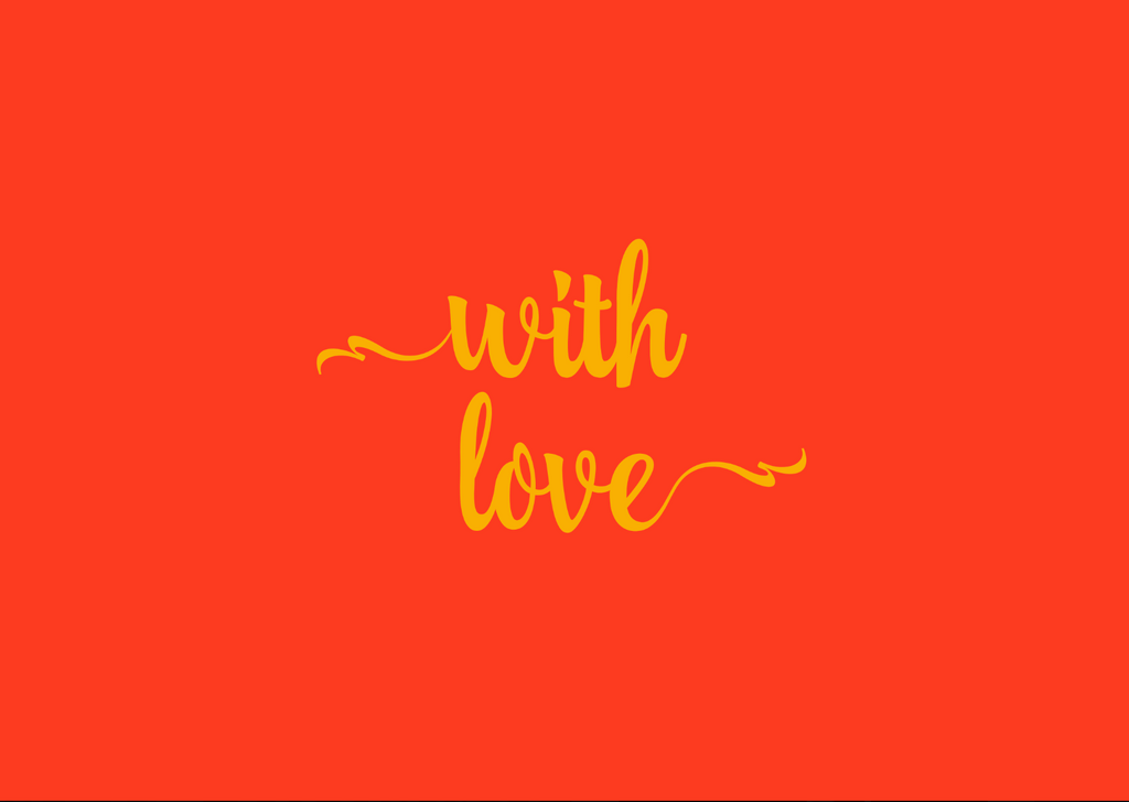 'With Love' Postcard