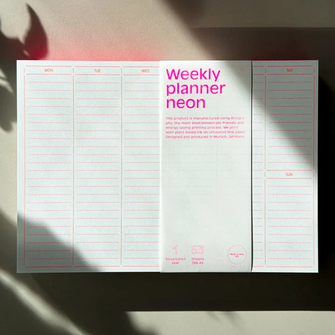 Riso Weekly Planner - Neon