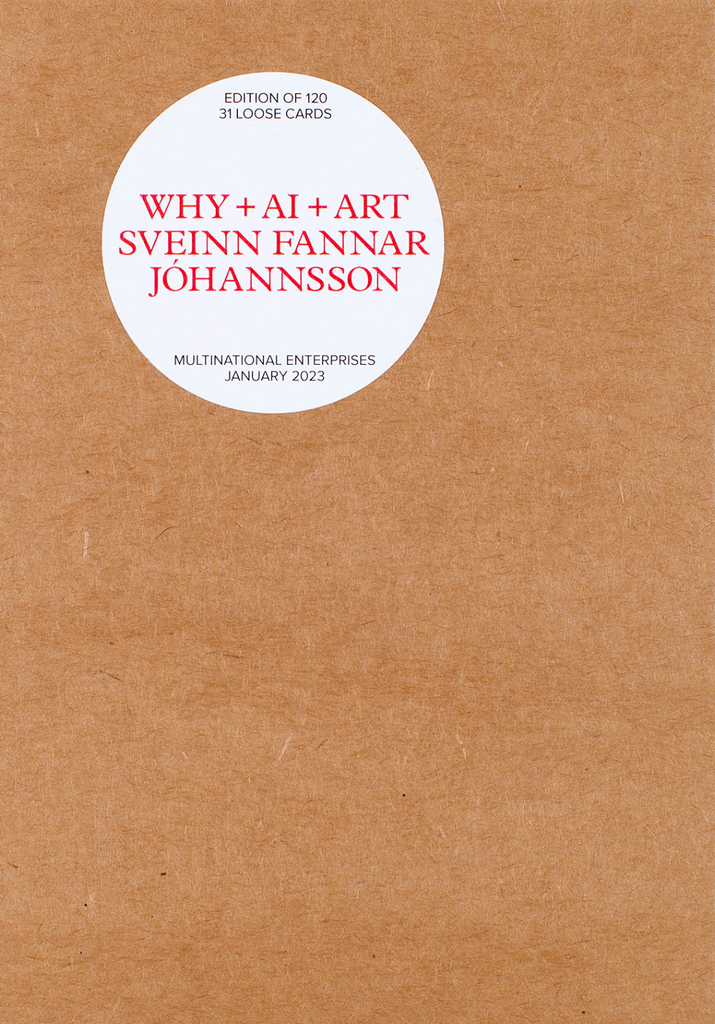 Why + AI + Art, Sveinn Fannar Jóhannsson