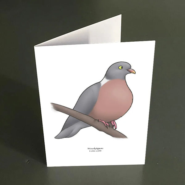 Woodpigeon Greeting Card Joe Hollingsworth & OystercatcherTF