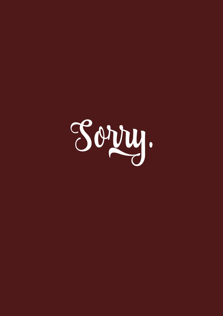 Sorry A5 Greeting Card