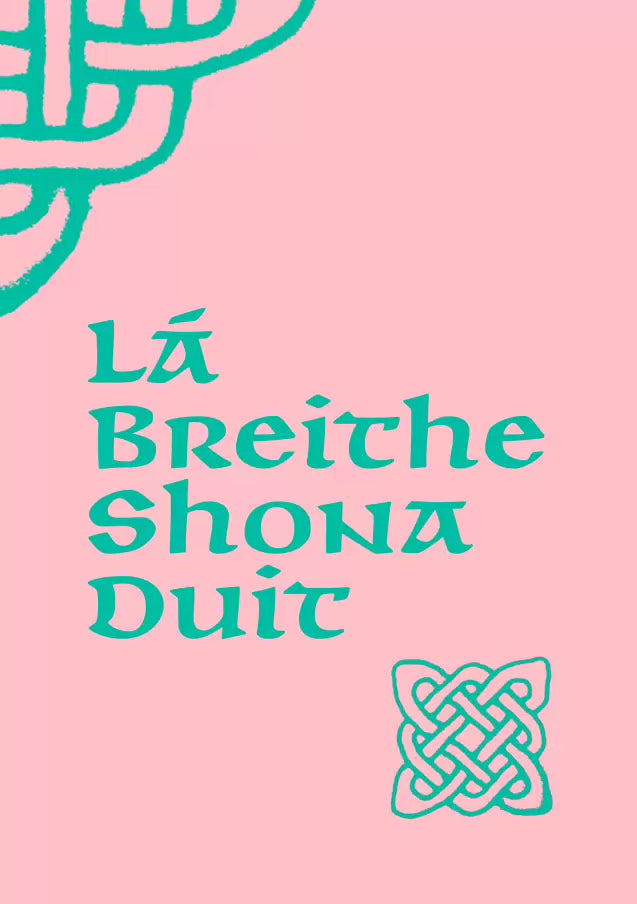 Lá Breithe Shona Duit (Happy Birthday) A5 Greeting Card