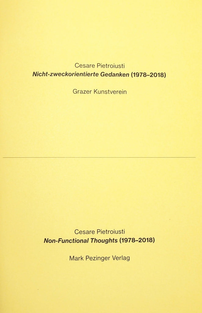 Non-Functional Thoughts, Cesare Pietroiusti