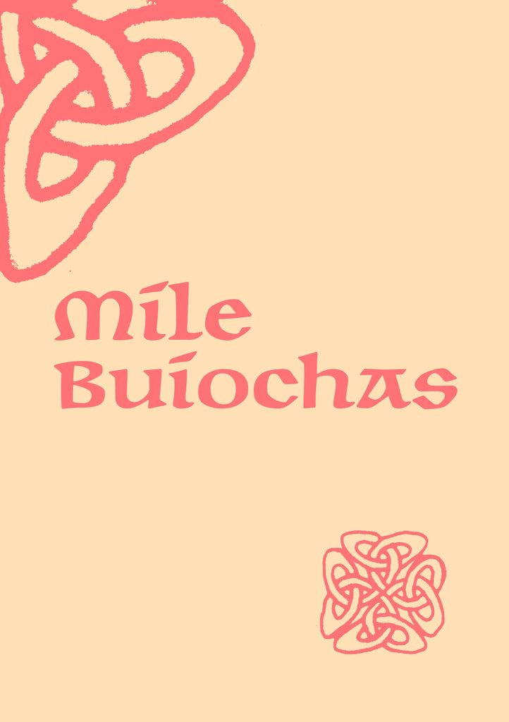 Míle Buíochas (Thanks a Million) A5 Greeting Card