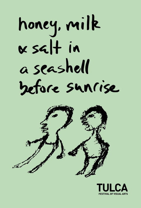 honey, milk and salt in a seashell before sunrise