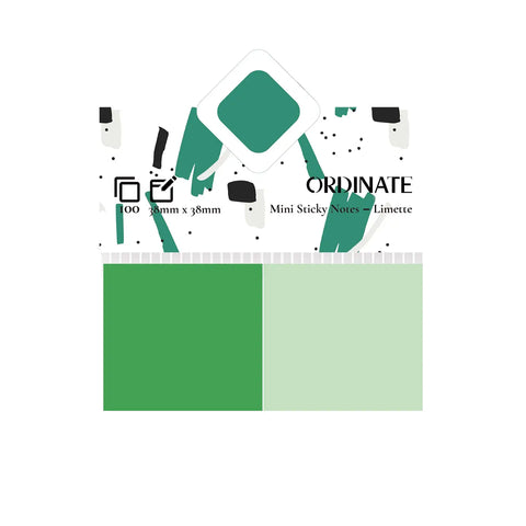 Ordinate Mini Sticky Notes - Lime