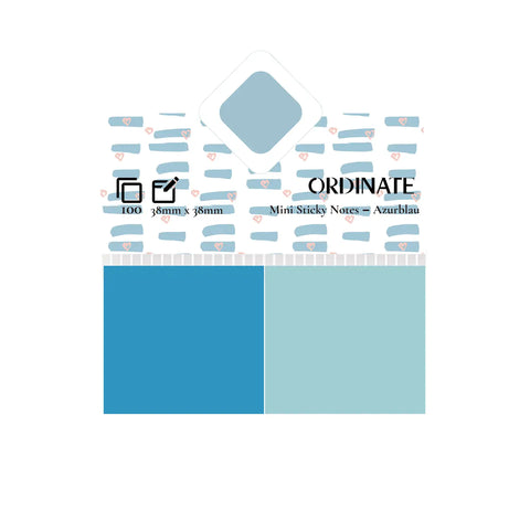 Ordinate Mini Sticky Notes - Azure Blue