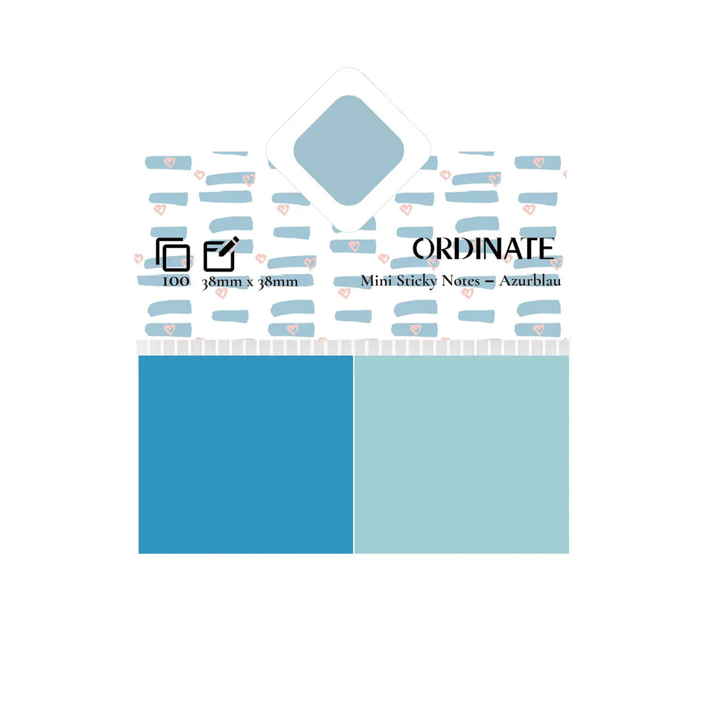 Ordinate Mini Sticky Notes - Azure Blue