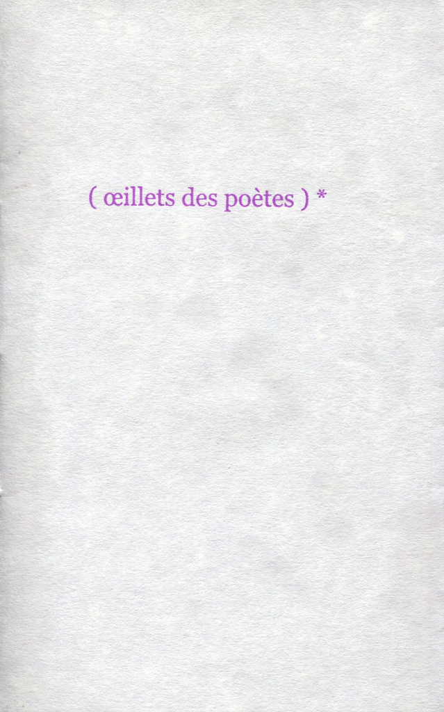 (œillets des poètes)*, Simon Cutts