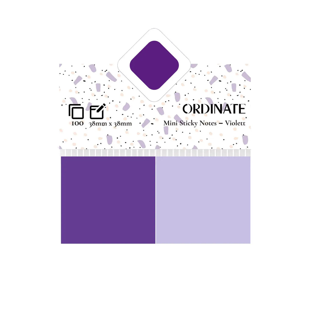 Ordinate Mini Sticky Notes - Purple
