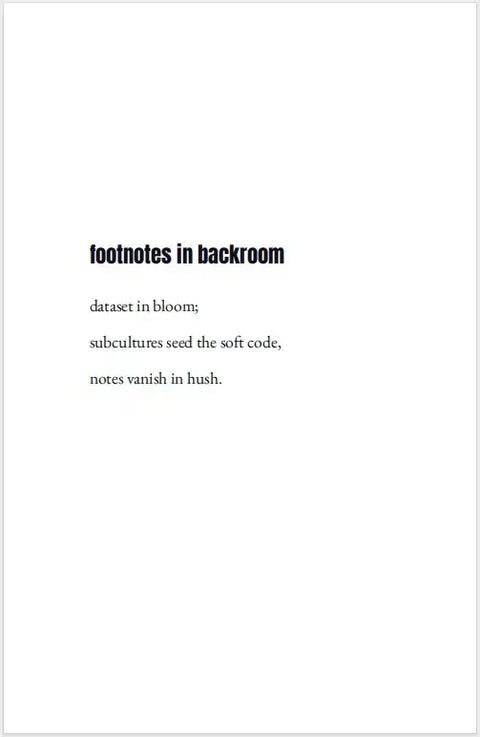 The Archive Dreams Us: Where Light Remembers Wrongly, Seventeen Haiku, Joelle McTigue