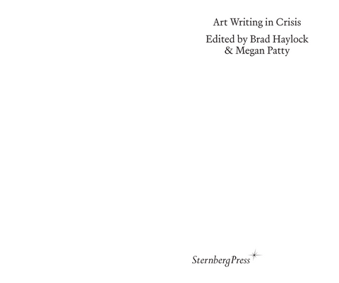 Art Writing in Crisis