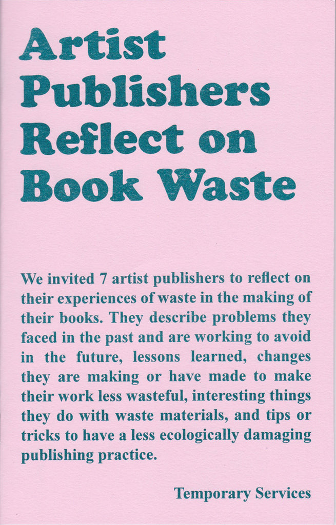 Artist Publishers Reflect on Book Waste