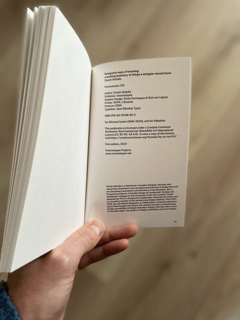 Designerly Ways of Knowing, Danah Abdulla