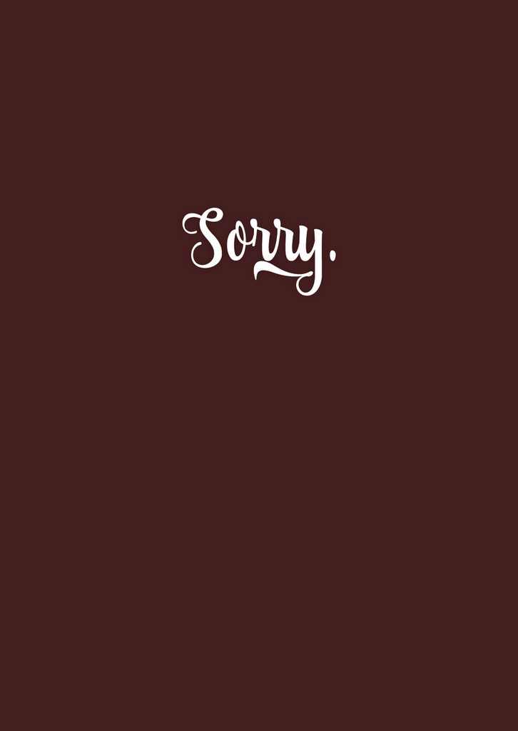 Sorry Greeting Card - The Library Project