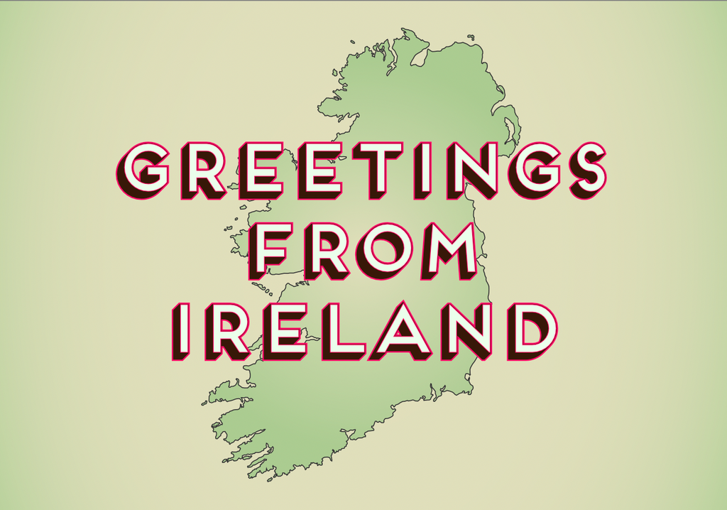 „Grüße aus Irland“-Postkarte